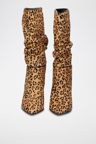 Bottes en cuir - Beige et camel