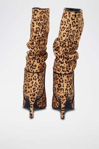 Bottes en cuir - Beige et camel