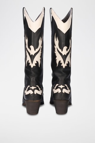 Santiags en cuir - Noir