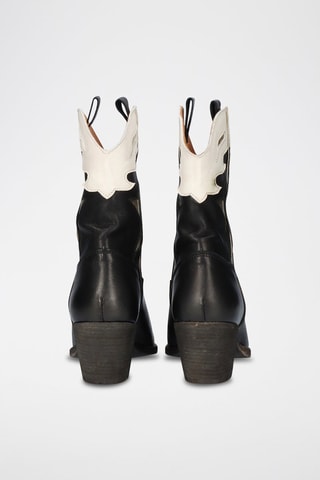 Santiags en cuir - Noir