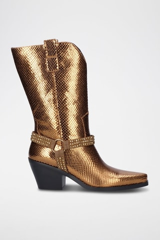 Bottes en cuir - Doré