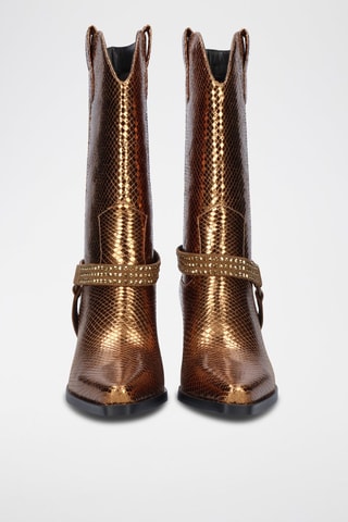 Bottes en cuir - Doré