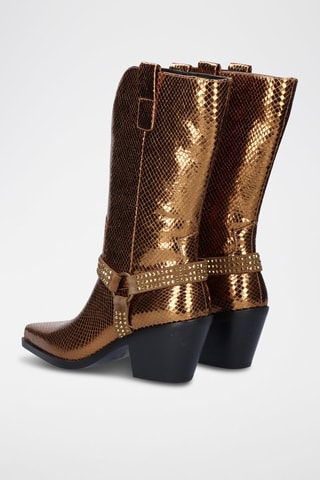 Bottes en cuir - Doré