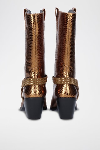 Bottes en cuir - Doré
