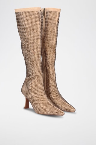 Bottes en cuir - Beige