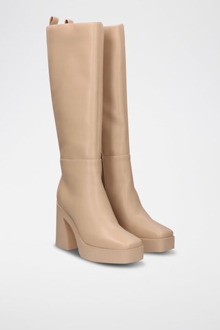 Bottes plateformes - Nude
