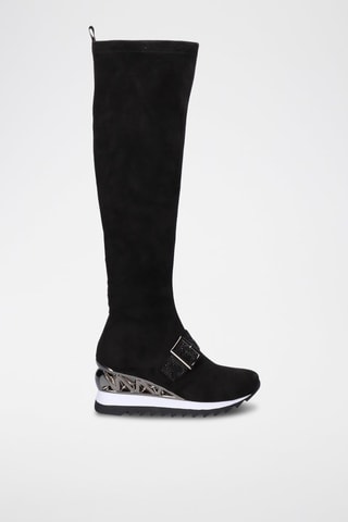 Bottes compensées en nubuck - Noir