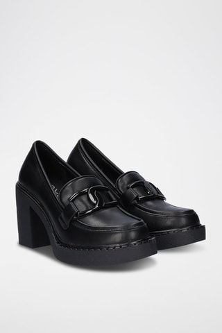 Mocassins à talons - Noir