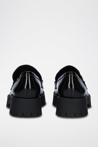 Mocassins à talons plateformes - Noir