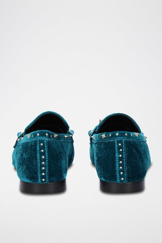 Mocassins en cuir - Bleu canard