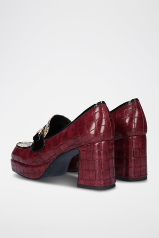 Mocassins à talons - Bordeaux