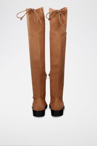 Cuissardes en cuir - Camel