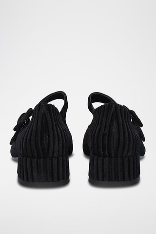 Babies en velours Sofia - Noir et marron