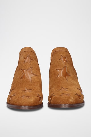 Low boots en cuir - Camel