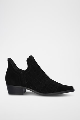 Low boots en cuir - Noir