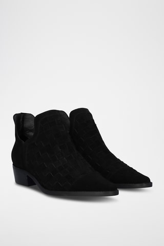Low boots en cuir - Noir