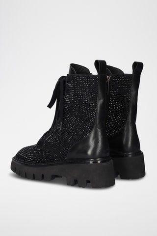 Bottines en cuir - Noir