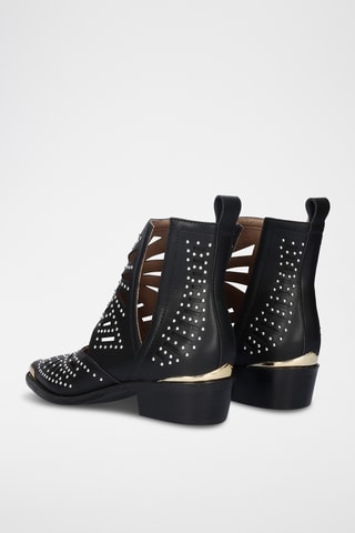 Bottines en cuir - Noir