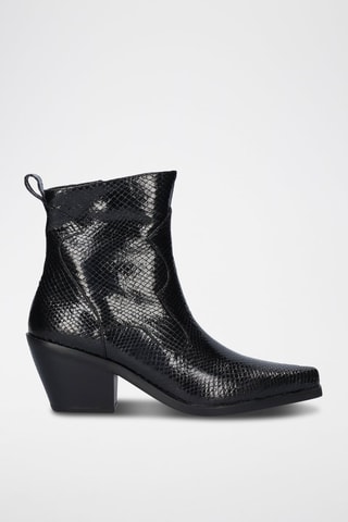 Bottines en cuir - Noir