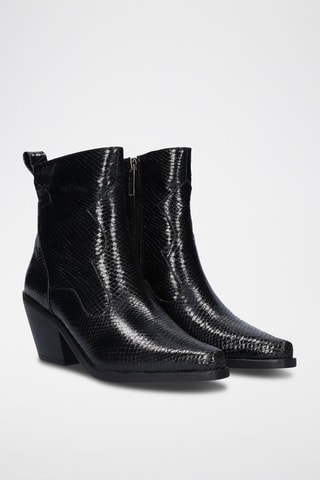 Bottines en cuir - Noir