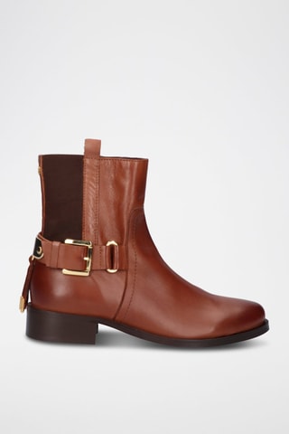 Bottines en cuir - Marron