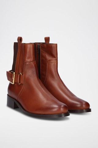 Bottines en cuir - Marron