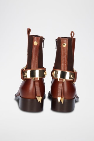 Bottines en cuir - Marron