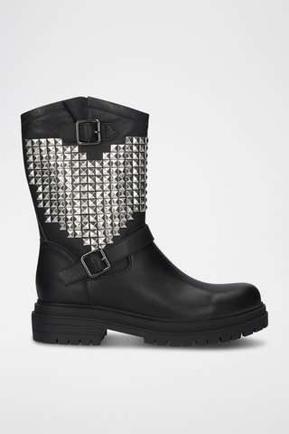 Bottines en cuir - Noir