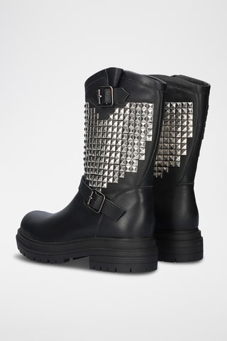 Bottines en cuir - Noir