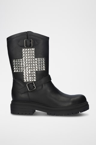 Bottines en cuir - Noir