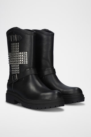 Bottines en cuir - Noir