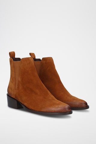 Bottines Chelsea en cuir - Marron