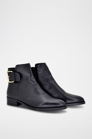 Bottines en cuir - Noir