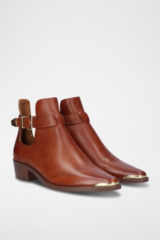 Bottines en cuir Milan - Marron