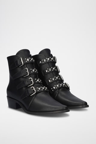 Bottines en cuir Milan - Noir