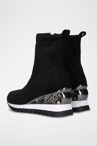 Bottines chaussettes compensées - Noir