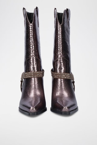 Bottines en cuir - Doré rose