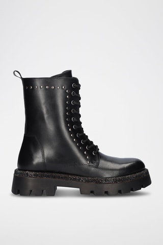 Bottines en cuir - Noir