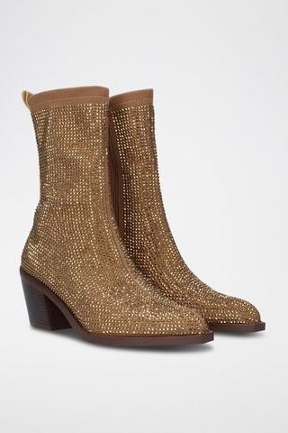 Bottines en cuir - Doré