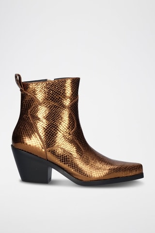 Bottines en cuir - Doré