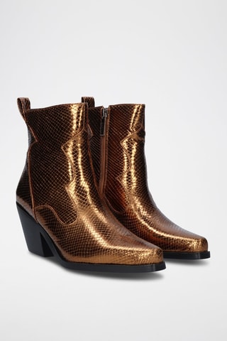 Bottines en cuir - Doré