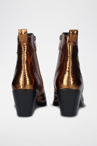 Bottines en cuir - Doré