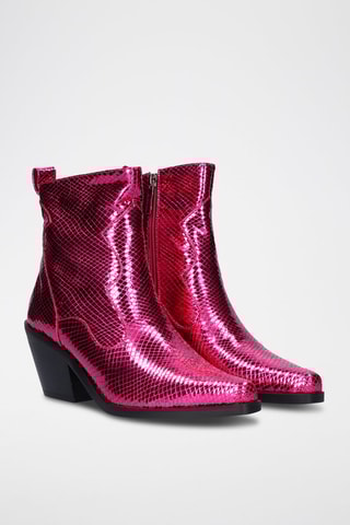 Bottines en cuir - Rose