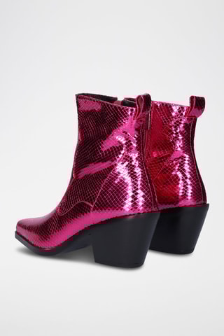 Bottines en cuir - Rose