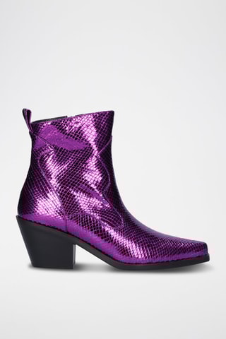 Bottines en cuir - Violet