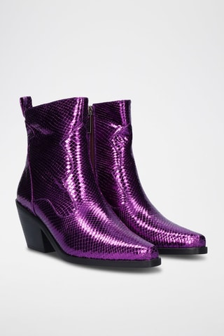 Bottines en cuir - Violet
