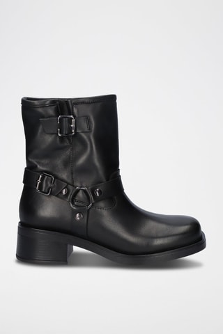 Bottines en cuir -  Noir