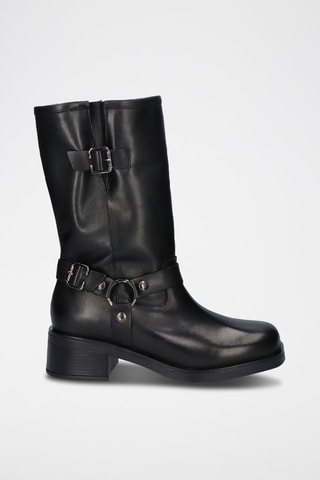 Bottines en cuir -  Noir