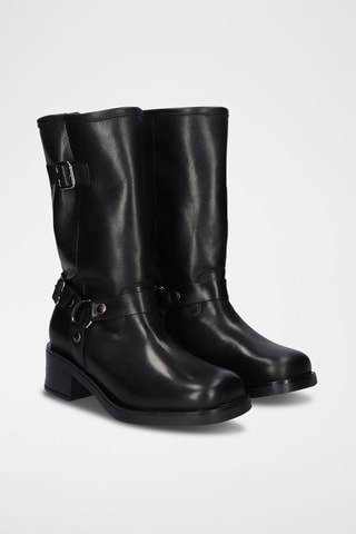 Bottines en cuir -  Noir
