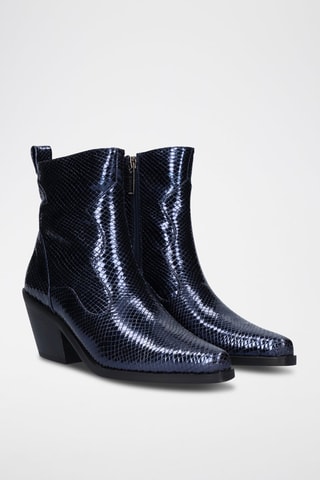 Bottines en cuir - Bleu